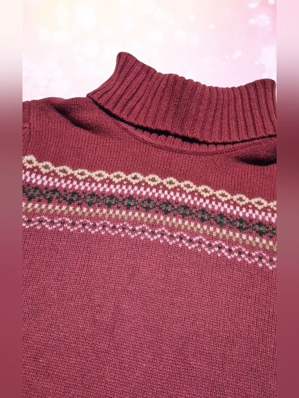 Eddie Bauer 100% Wool Turtleneck Sweater Size Large